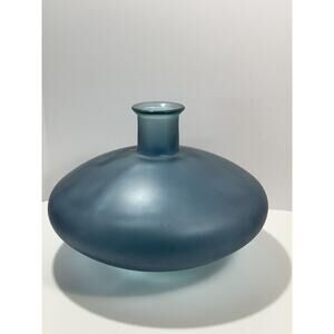 Gorgeous Callisto Spanish Art Deco Large 15x11”‎ Hand blown Glass Vase Blue RARE